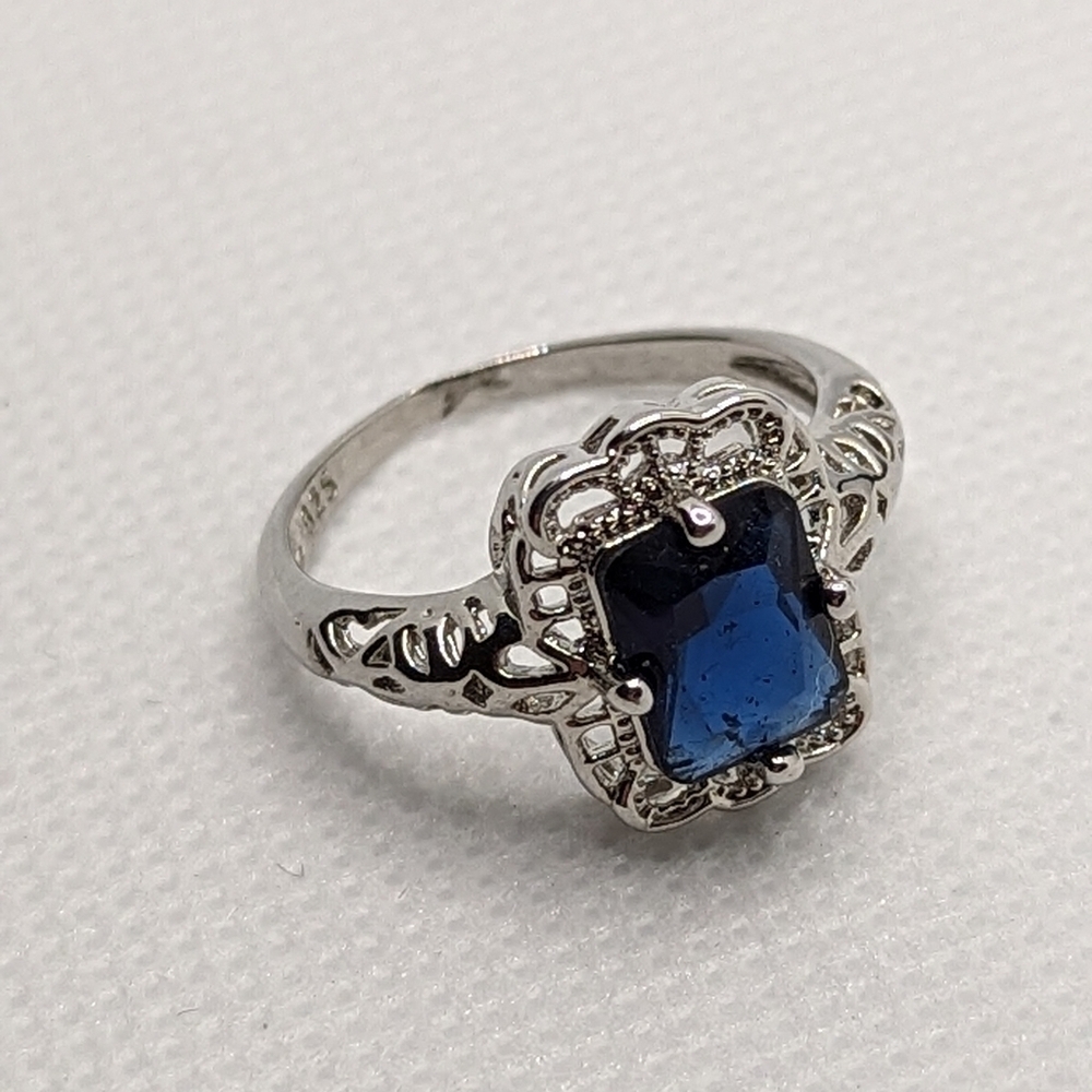 925  Sapphire cocktail ring - Picture 4 of 6